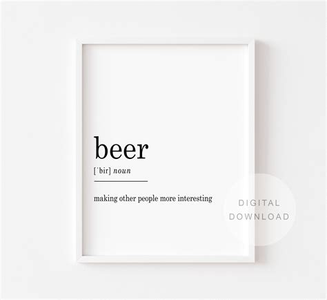 Bier Definition Bier Definition Print Definition Print - Etsy