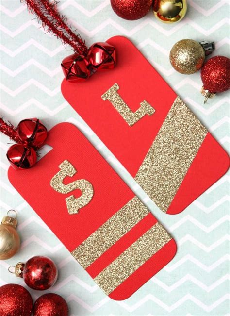 Glitter Personalized Gift Tags - Happy-Go-Lucky