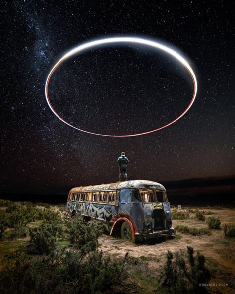 Photo of ‘Halo’ Over Abandoned Bus Shot Using Drone Light | PetaPixel