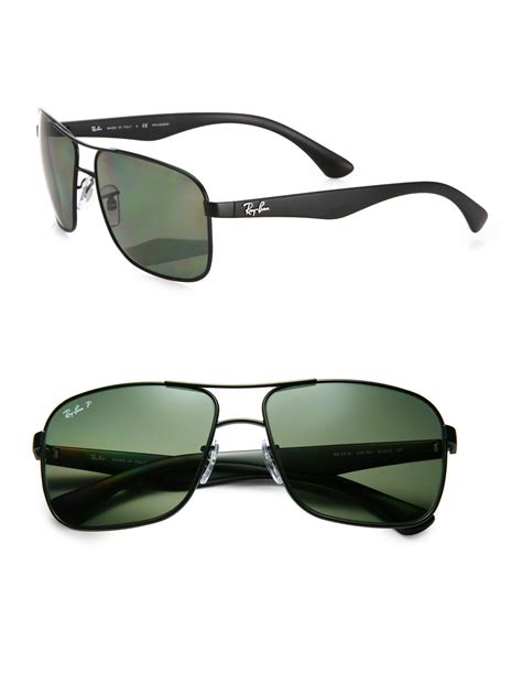 Lyst - Ray-Ban 59Mm Square Aviator Sunglasses in Black for Men