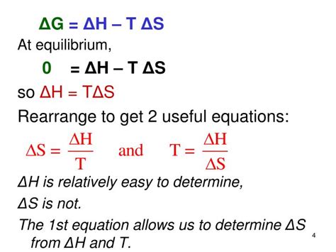 PPT - Thermodynamics Part II: Gibbs Free Energy & Equilibrium ...