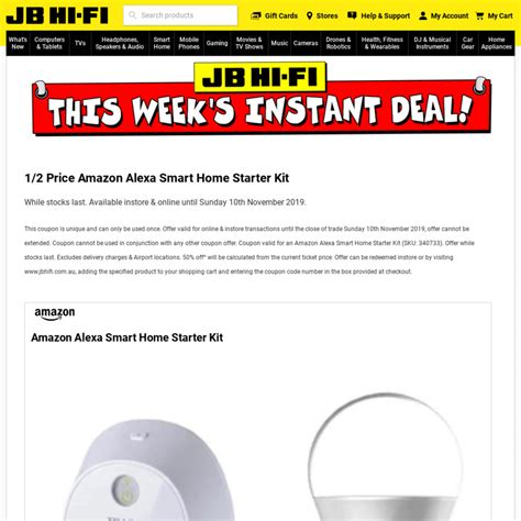 ½ Price Amazon Alexa Smart Home Starter Kit $49 + Delivery (Free C&C) @ JB Hi-Fi - OzBargain