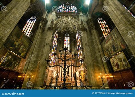 Interior of Milan Duomo stock photo. Image of historic - 22778306