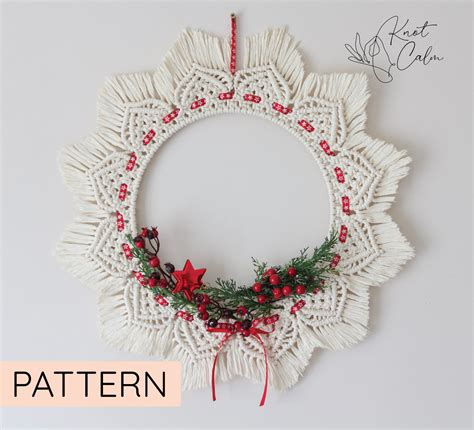 PATTERN Macrame Christmas Wreath - Etsy