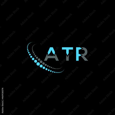 ATR letter logo design on black background.ATR creative initials letter logo concept.ATR letter ...