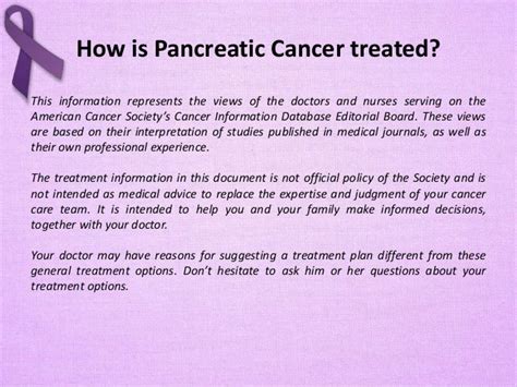 Pancreatic Cancer Treatment Options