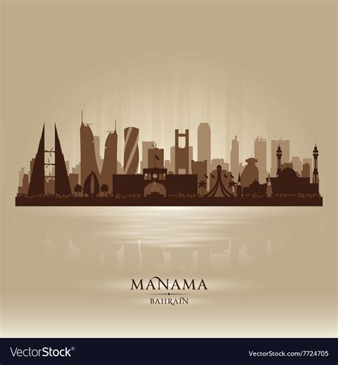 Manama bahrain city skyline silhouette Royalty Free Vector