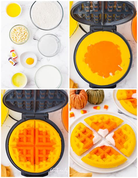 Candy Corn Waffles - My Heavenly Recipes