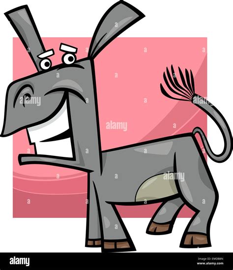 funny donkey cartoon illustration Stock Vector Image & Art - Alamy