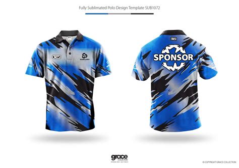 Sublimated Short Sleeve Polo Shirt – Template Design – AKL Industries