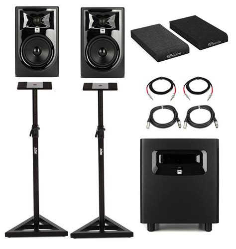 JBL 305P MkII 5-inch Powered Studio Monitor Studio Bundle | Sweetwater