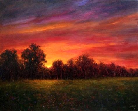 Sunset Oil Painting - Greg Cartmell | Greg Cartmell