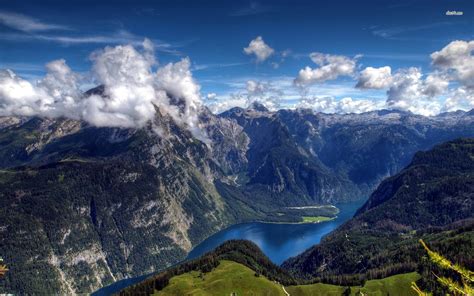 Lake Konigsee, Bavarian Alps, Germany HD wallpaper | Germany landscape, Landscape wallpaper, Hd ...