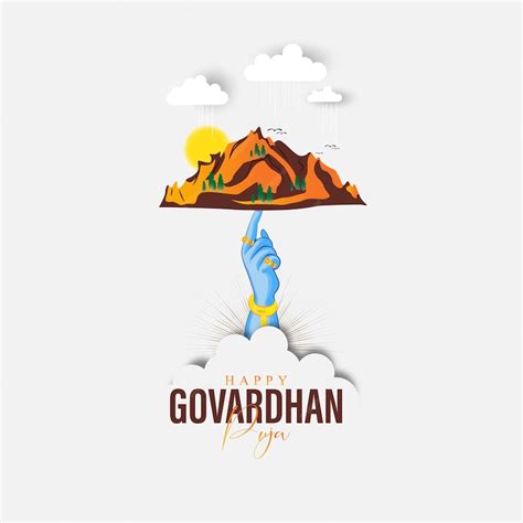 Premium Vector | Goverdhan Puja as it is also known, Hindu festival