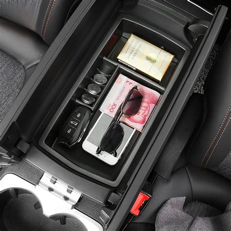 VCiiC Black Car Glove Box Armrest Box Secondary Storage For Peugeot ...