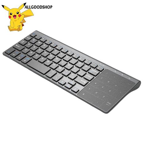 all] Thin Wireless 2.4GHz USB Mini Ultra Slim Silent Touchpad Keyboard ...