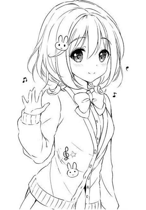 Coloring Pages Of Anime Girl - Manga