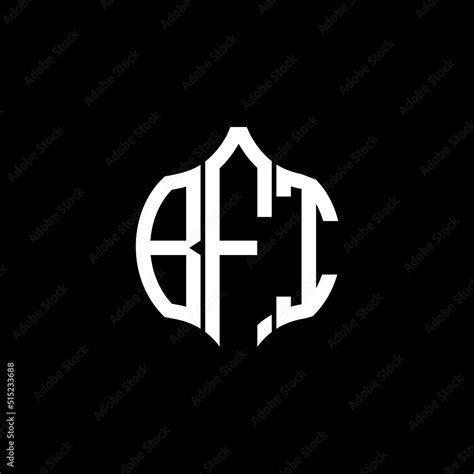 BFI letter logo. BFI best black background vector image. BFI Monogram ...