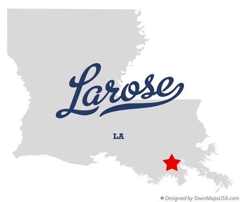 Map of Larose, LA, Louisiana