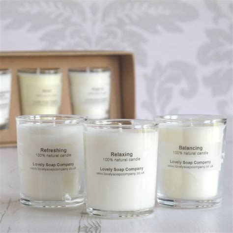 aromatherapy candles gift set by lovely soap company ...