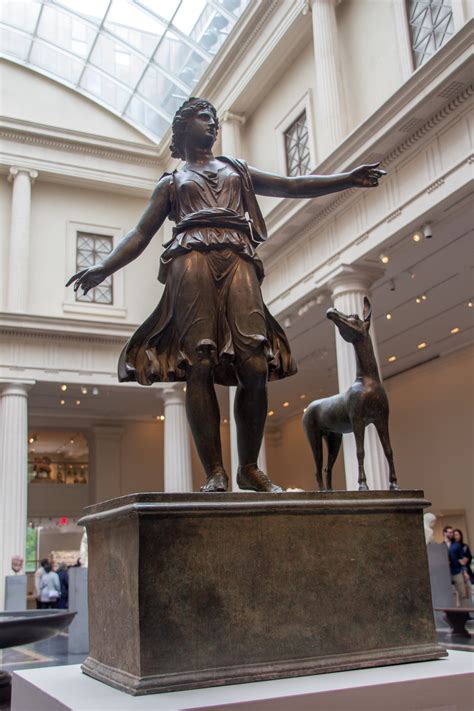 File:At the Metropolitan Museum of Art, New York 2017 57 - Bronze statue of Artemis and a deer ...