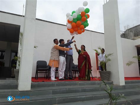 Flag hoisting ceremony - Eklavya Global School