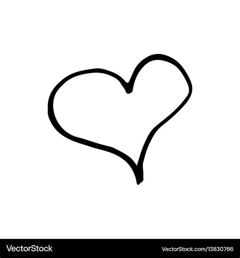 Hand drawn heart Royalty Free Vector Image - VectorStock