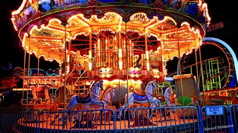 Carousel at the Jolly Roger Amusement park on the pier (Ocean City ...