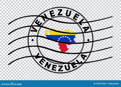 Map of Venezuela, Postal Passport Stamp, Travel Stamp Stock ...