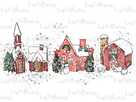 Christmas House Clipart Christmas House Png Christmas House - Etsy