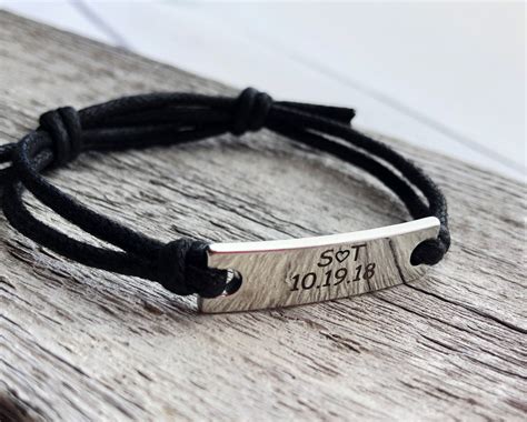 Engraved Relationship Bracelet Date Bracelet Custom - Etsy