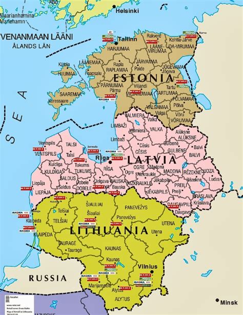 Lithuania Odessa Map