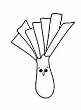Happy Leek Cartoon Coloring Page  Free Printable Pages sketch template