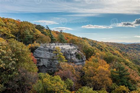 Coopers Rock state park overlook over the Cheat River in West Virginia with fall colors 7220832 ...