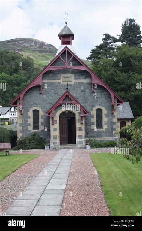 exterior of Dundurn Parish church St Fillans Scotland July 2010 Stock ...