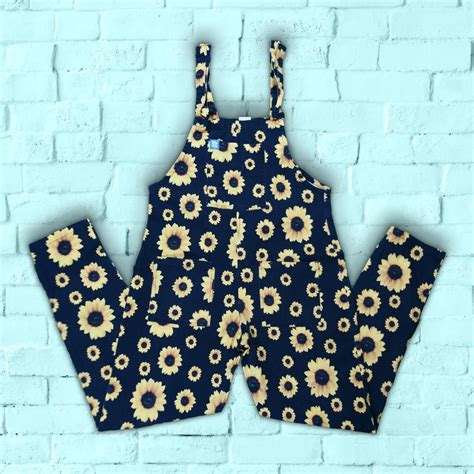 Lucy & Yak Original Dungarees In Sunflower Print... - Depop