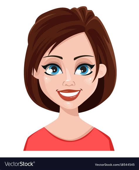 Female emotions attractive cartoon character vector image on (con imágenes)