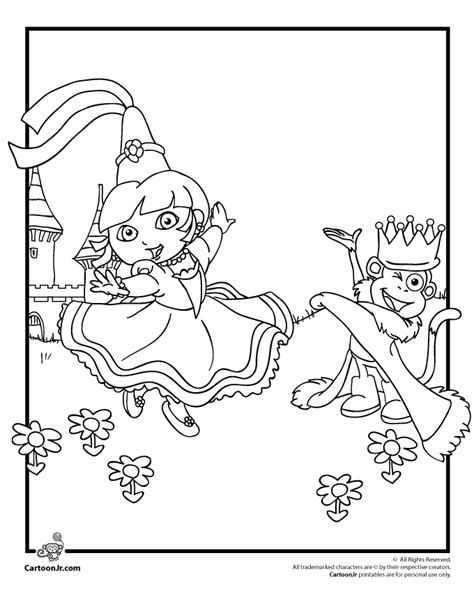 Princess Dora Coloring Pages - Coloring Home