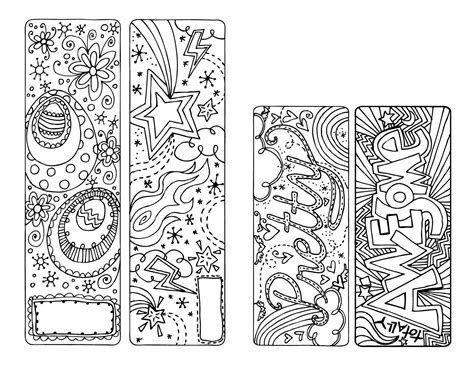 Color Your Own Bookmark Free Printable - Printable Word Searches