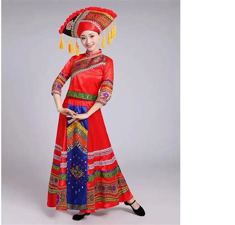 The New Guangxi Zhuang Dance Clothing Adult Costumes Yao Miao Zhuang ...