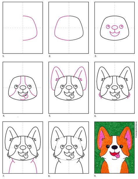 How To Draw A Cute Dog Face