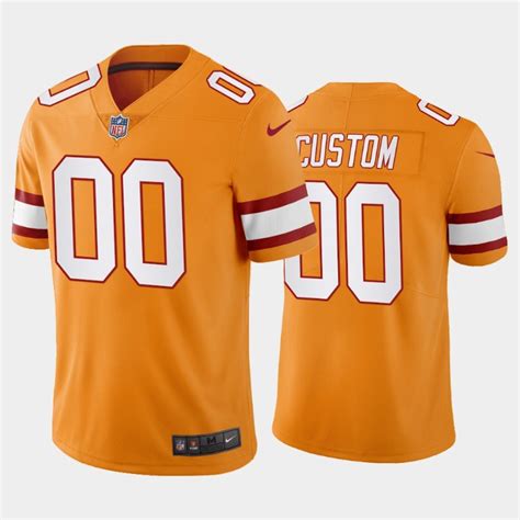 Men's Custom Tampa Bay Buccaneers Orange Creamsicle Throwback Stitched Jersey Limited