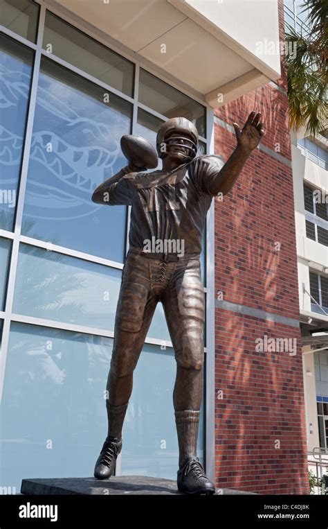 University of Florida Heisman Trophy Football winners statues Steve Spurrier Stock Photo - Alamy