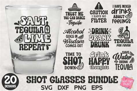 Shot Glasses Quotes Bundle, Funny Drinking (2021641)