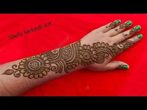 Latest simple arabic mehndi designs for back hands | Back hand mehndi ...