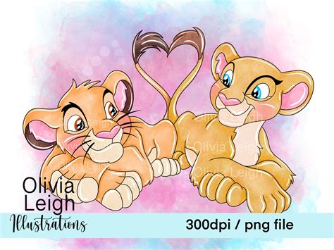 Lion King Simba Nala Fan Art Clipart Clip Art T Shirt Wall Art | Images ...