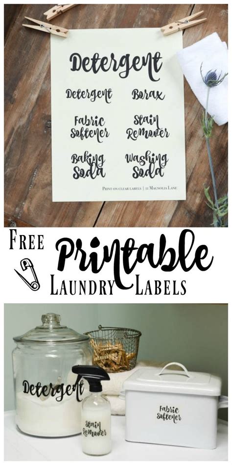 Easy Organization: Free Printable Laundry Room Labels | Farmhouse laundry room, Laundry room ...