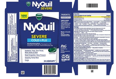 NDC Package 37000-518-02 Vicks Nyquil Severe Cold And Flu Capsule, Liquid Filled Oral