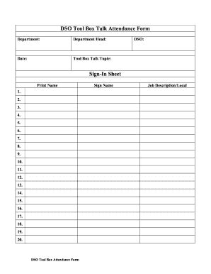 34 Printable Safety Meeting Sign In Sheet Forms and Templates ...