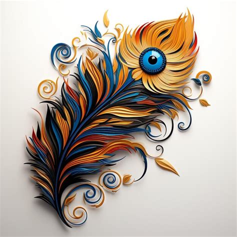 Premium AI Image | peacock feather design